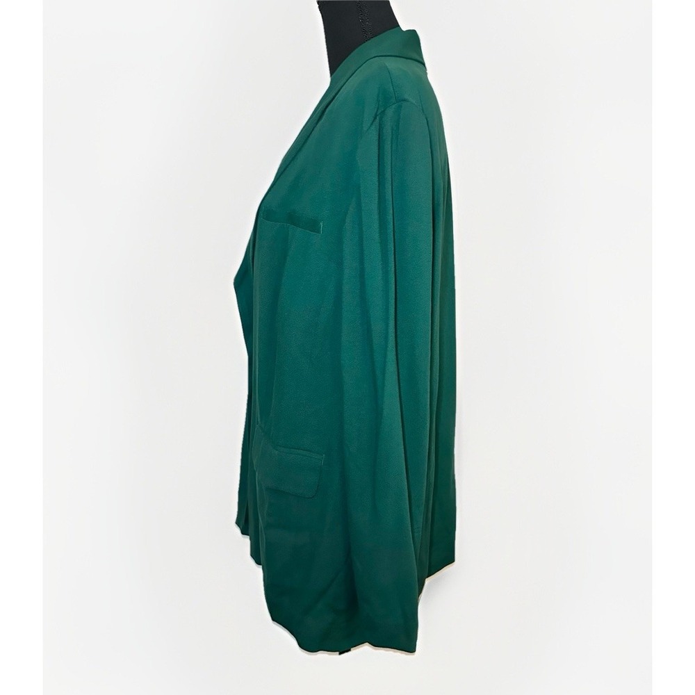 J Jill Blazer Lined Jacket Hunter Green Boxwood Pockets Women's SIZE XL - Picture 3 of 15